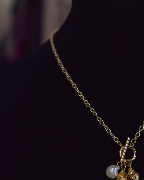 FISHY CHARM NECKLACE - GOLD - Salty Lime Boutique