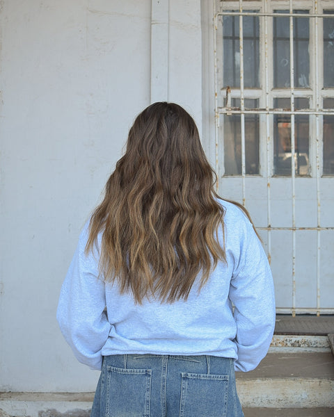SOFTBALL BLING SWEATSHIRT - HEATHERED GREY