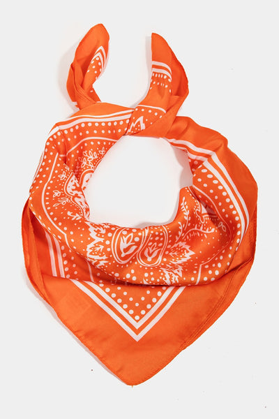 LIGHT PAISLEY SQUARE SCARF - 9 COLORS