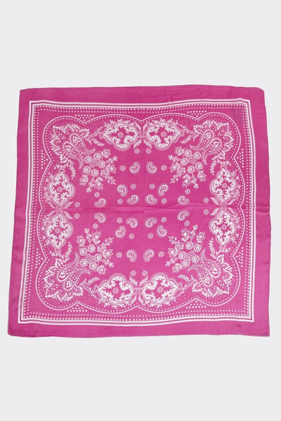 LIGHT PAISLEY SQUARE SCARF - 9 COLORS