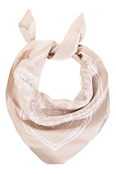 LIGHT PAISLEY SQUARE SCARF - 9 COLORS