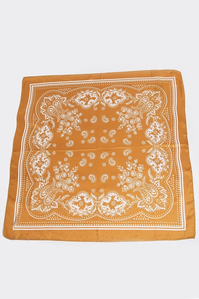 LIGHT PAISLEY SQUARE SCARF - 9 COLORS