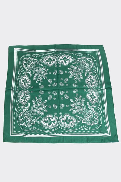 LIGHT PAISLEY SQUARE SCARF - 9 COLORS