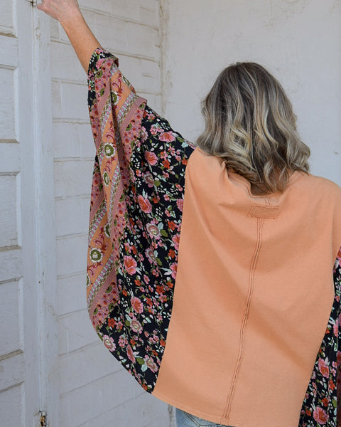 HAPPY GO LUCKY PONTCH TOP BY EASEL - TERRA COTTA