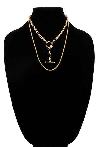 SAMMIE LAYERED TOGGLE NECKLACE