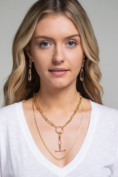 SAMMIE LAYERED TOGGLE NECKLACE