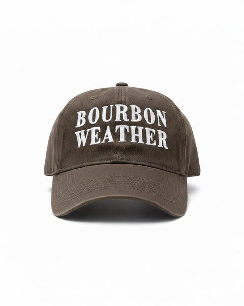 Bourbon Weather Embroidered Cap - Brown - Salty Lime Boutique