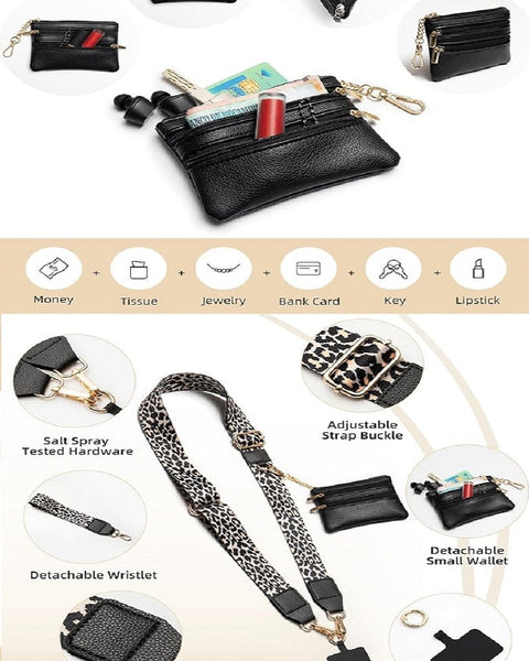 CLIP & GO CROSSBODY DUO PHONE STRAP & WALLET - Salty Lime Boutique