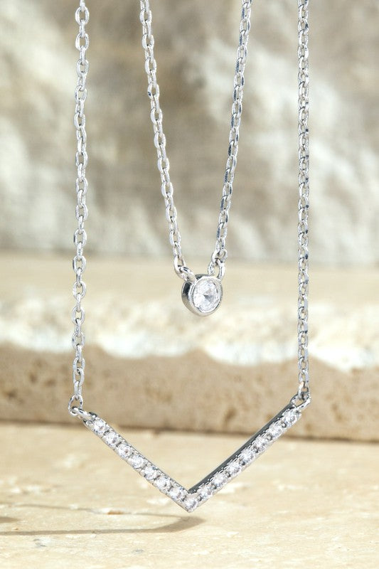 GRACIE LAYERED PENDANT NECKLACE - 2 COLORS