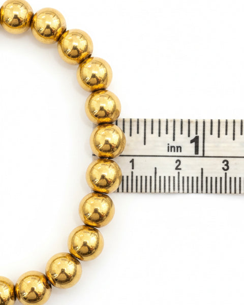 18K Gold Plated Bead Stretchy Bracelet - Salty Lime Boutique