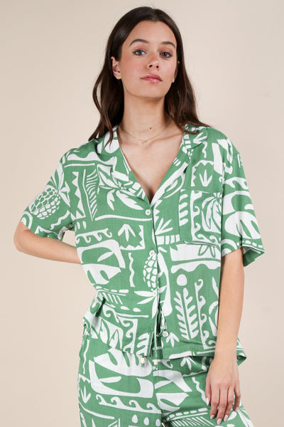 PALM SPRINGS RESORT PANT SET - GREEN