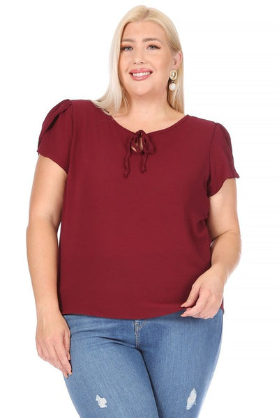 EMILY PUFF SLEEVE SHORT SLEEVE TOP - 2 COLORS