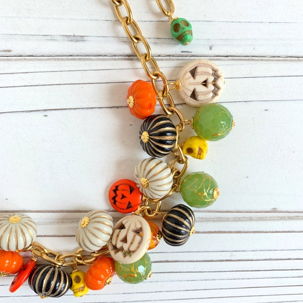 PUMPKIN KING CHARM NECKLACE BY LENORA DAME