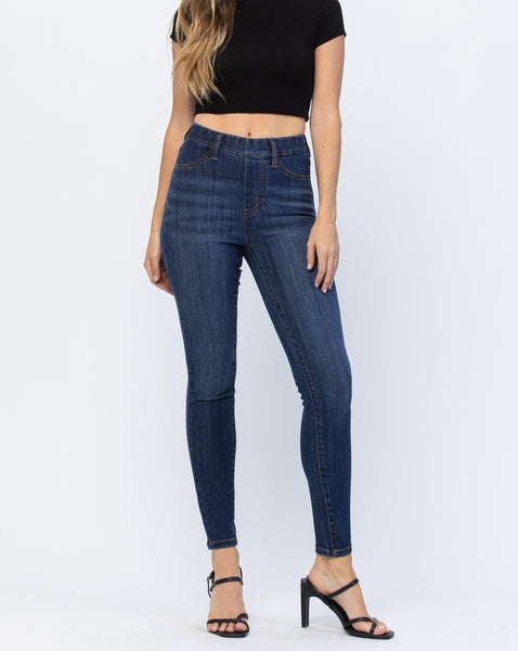 HW PULL ON SKINNY W/ PATCH POCKETS - JUDY BLUE