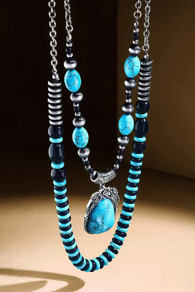 GEORGIA TURQUOISE NATURAL STONE NECKLACE SET