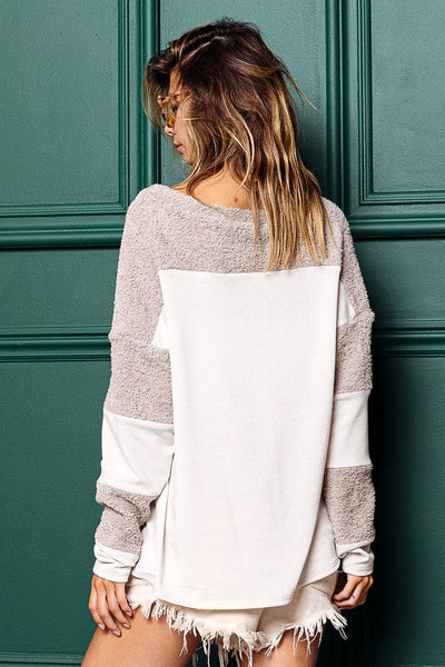 EVERYTHING SOFT BOUCLE KNIT TOP