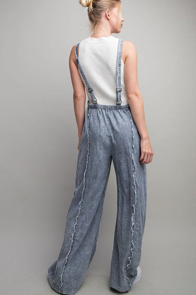MILEY STONE WASH PINSTRIPED JUMPSUIT