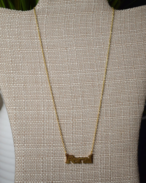 FERAL SCRIPT NECKLACE - GOLD