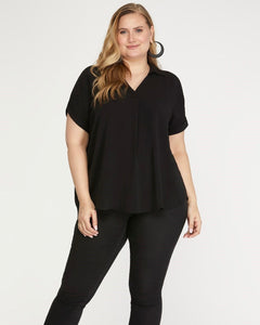 BAILEY TOP - BLACK - CURVY