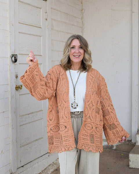 CHAI VIBES CROTCHED OPEN CARDIGAN BY POL - GINGER
