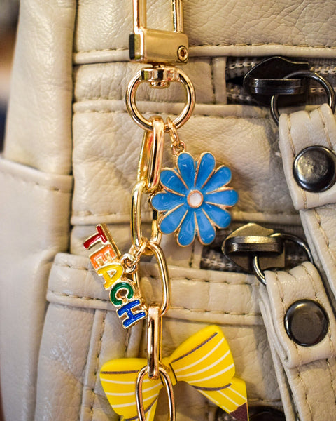 TEACHERS TEACH CHARMS PURSE CHARM - GOLD