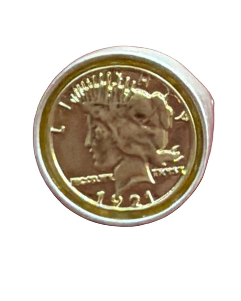 Chunky Coin Stretchy Ring -2 Colors - Salty Lime Boutique