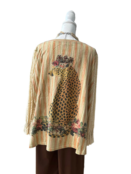 LEOPARD GARDEN SWEATSHIRT BY A RARE BIRD