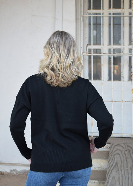 LEIGHTON SWEATER- BLACK