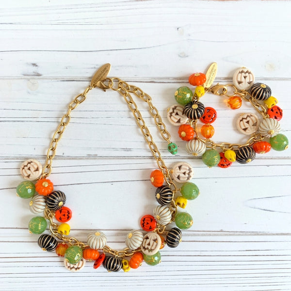 PUMPKIN KING CHARM NECKLACE BY LENORA DAME