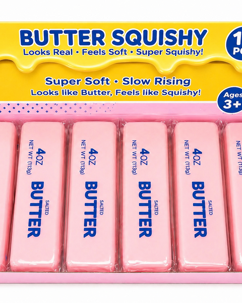 Butter Squishy Toy – Pink Edition (5.5”) - Salty Lime Boutique