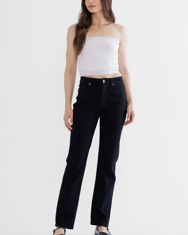 HR STRAIGHT LEG JEAN BY MICA DENIM - BLACK