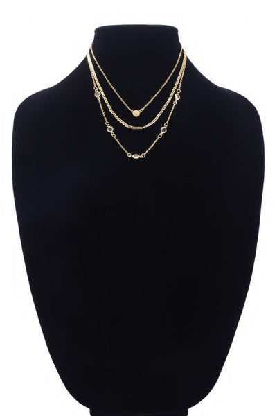 MILEY CRYSTAL DROP CHAIN NECKLACE