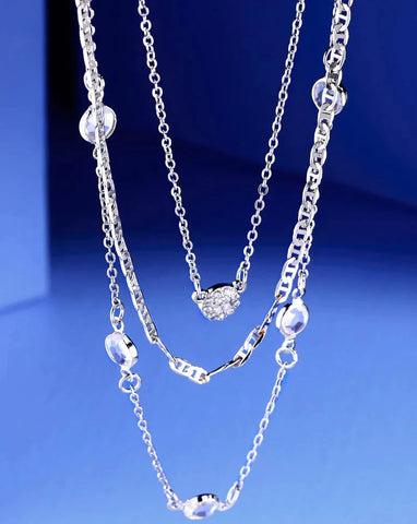 MILEY CRYSTAL DROP CHAIN NECKLACE