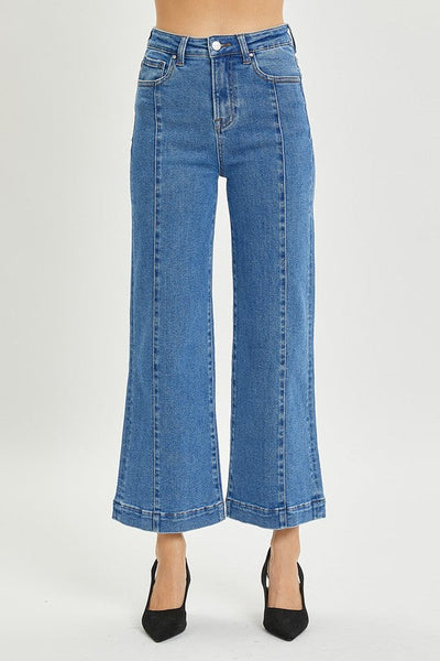 HR ANKLE WIDE LEG JEAN BY RISEN