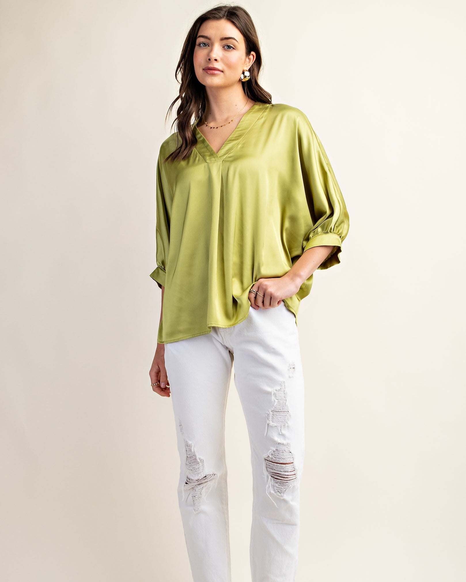ROSARIO TOP - APPLE GREEN