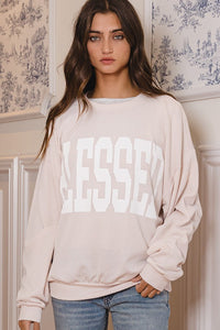 BLESSED RIB CORD SWEATSHIRT - CREAM