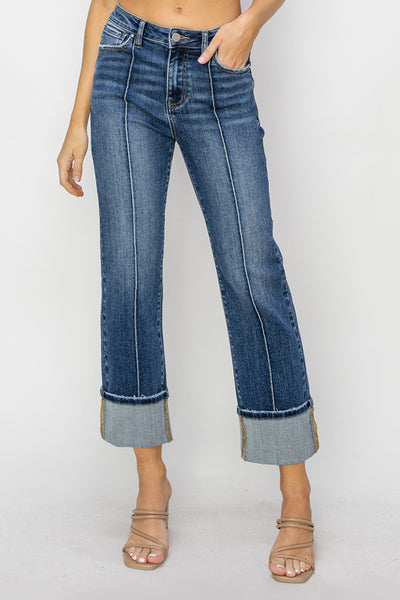 HIGH RISE-ANKLE STRAIGHT WIDE CUFFED BY RISEN