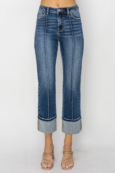 HIGH RISE-ANKLE STRAIGHT WIDE CUFFED BY RISEN