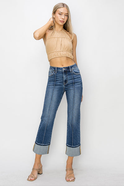 HIGH RISE-ANKLE STRAIGHT WIDE CUFFED BY RISEN