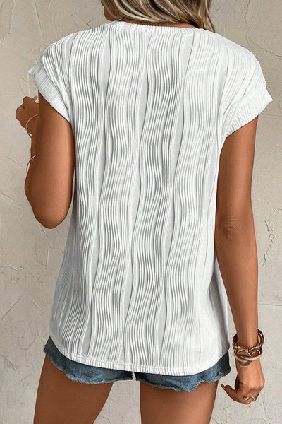 MEANT TO BE WAVY TEXTURE TOP - 2 COLORS