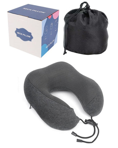 TRAVEL U-SHAPED MEMORY FOAM NECK PILLOW - 4 COLORS