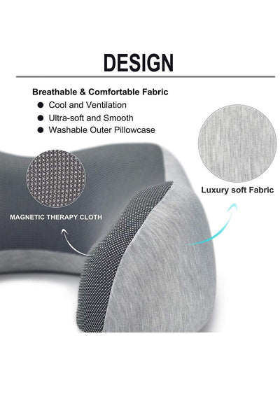 TRAVEL U-SHAPED MEMORY FOAM NECK PILLOW - 4 COLORS