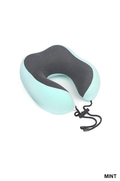 TRAVEL U-SHAPED MEMORY FOAM NECK PILLOW - 4 COLORS