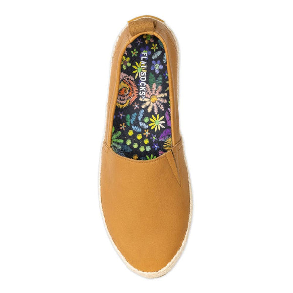 Flat Socks Insoles - Floral Embroidery