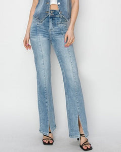 HR ANKLE STRAIGHT FRONT SLIT JEAN BY RISEN