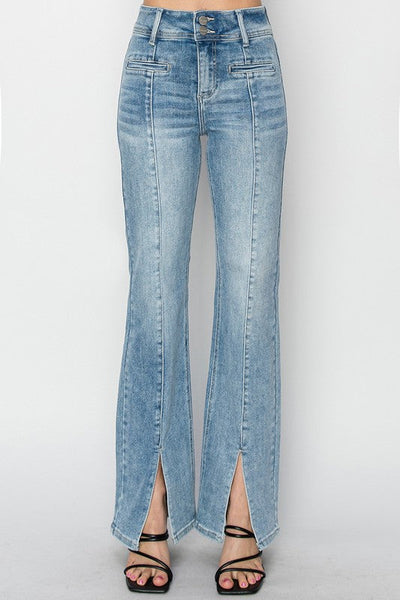 HR ANKLE STRAIGHT FRONT SLIT JEAN BY RISEN