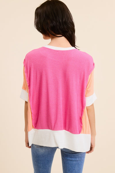 JUST PEACHY TOP - PINK-PEACHY