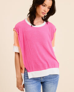 JUST PEACHY TOP - PINK-PEACHY