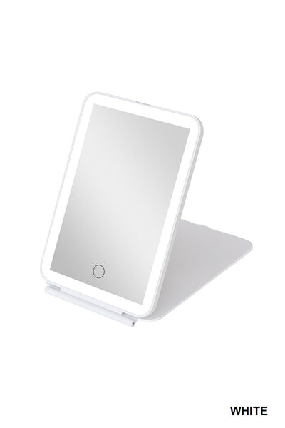 RECHARGEABLE TRAVEL MAKEUP MIRROR - 2 COLORS