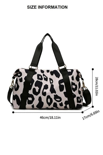 TAKE ME AWAY LEOPARD PRINT DUFFLE BAG - 2 COLORS